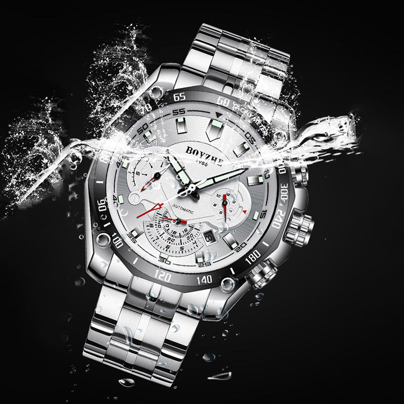 Krono BOYZHE™ – Luminous Auto Watch with Week Display
